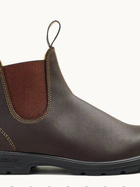 Blundstone 500 Chelsea Stout Brown Boots, New In Box, Size 7.5 (4.5 AU)